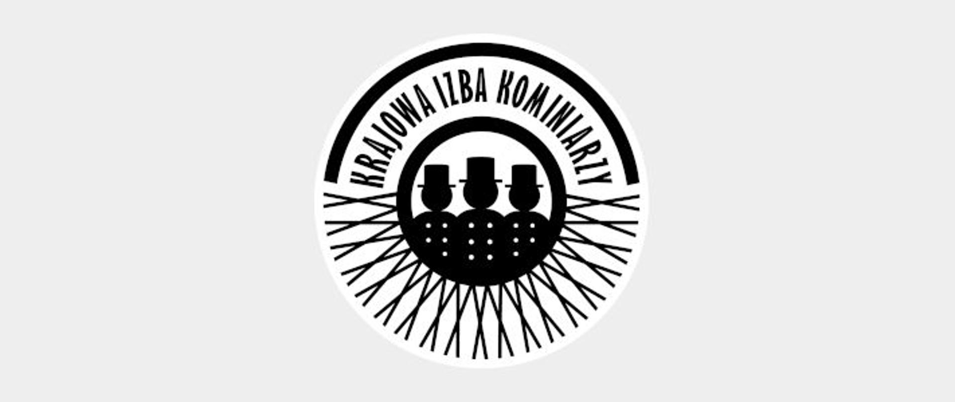Czarne logo kominiarzy na białym tle