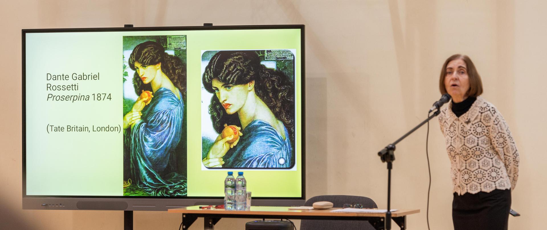 Mirosława Ołdakowska-Kuflowa podczas wykładu