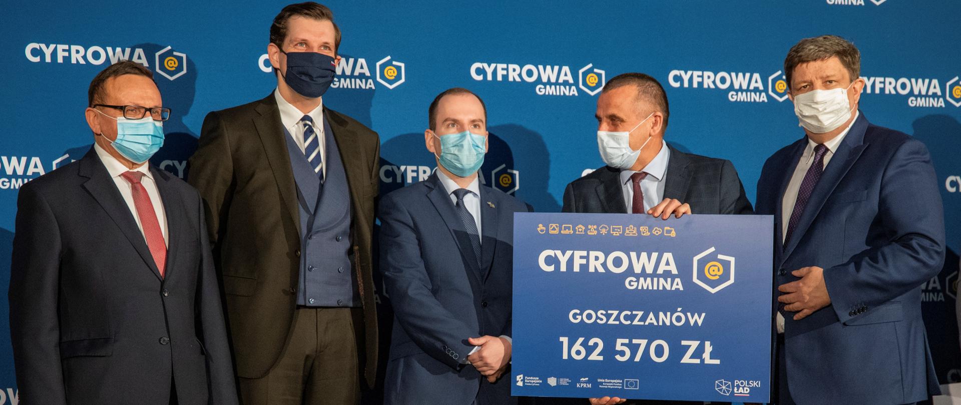 Przekazanie promesy w ramach Rządowego Programu "Cyfrowa Gmina" Gminie Goszczanów