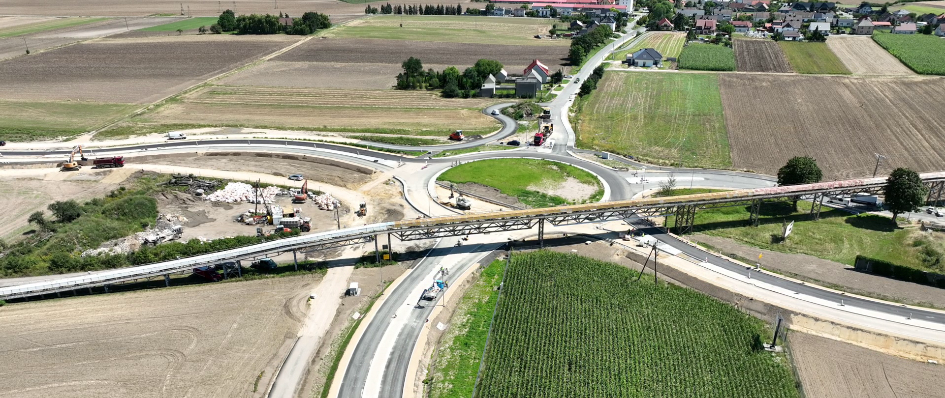 Budowa ronda w ciągu DK45 w Zimnicach Małych