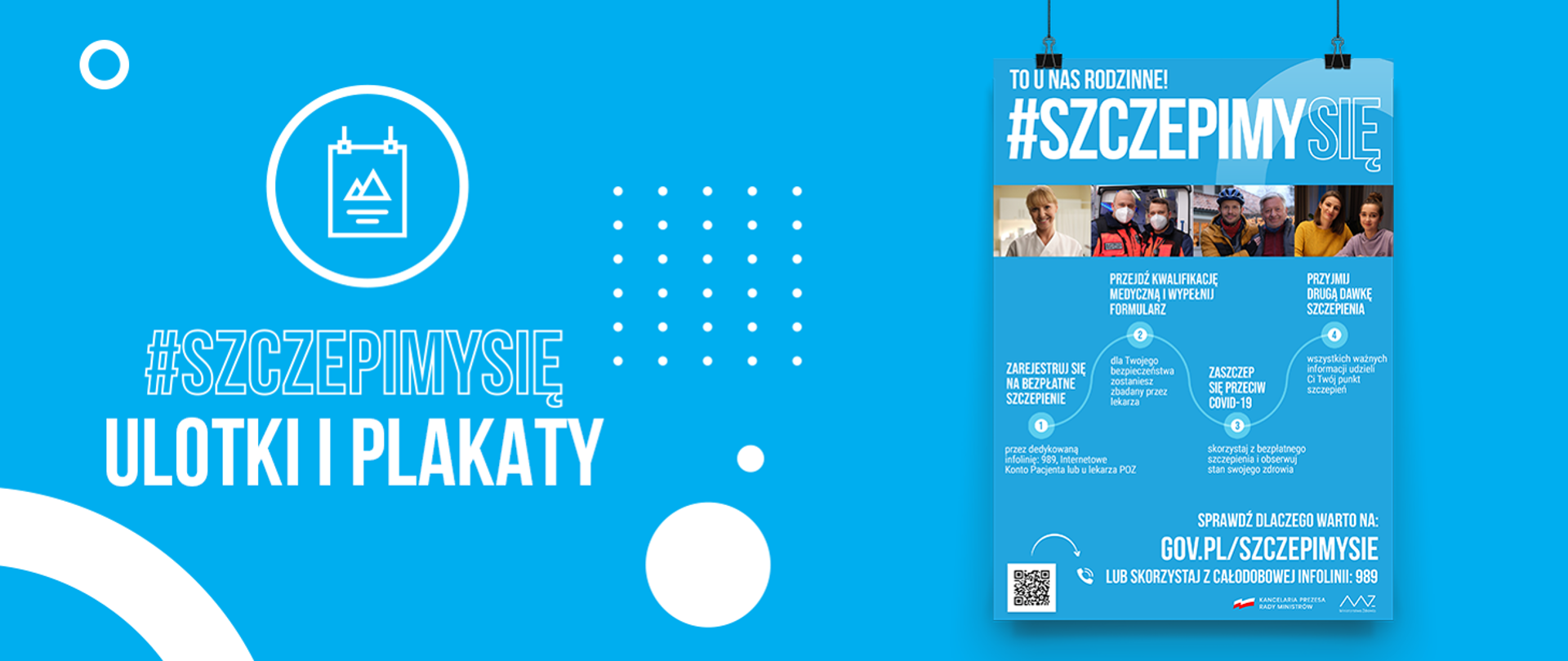 Plakat promujący akcję szczepienia przeciwko Covid 19