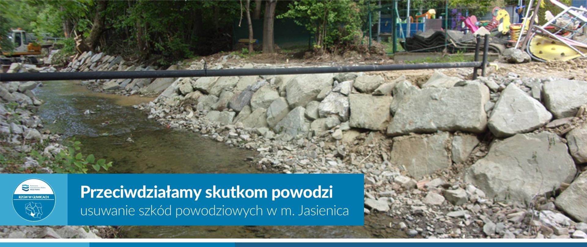 Usuwanie szkód powodziowych w m. Jasienica