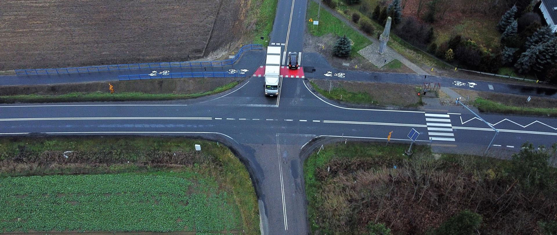 Skrzyżowanie DK55 z drogami powiatowymi 1351 C i 1357C w m. Mokre