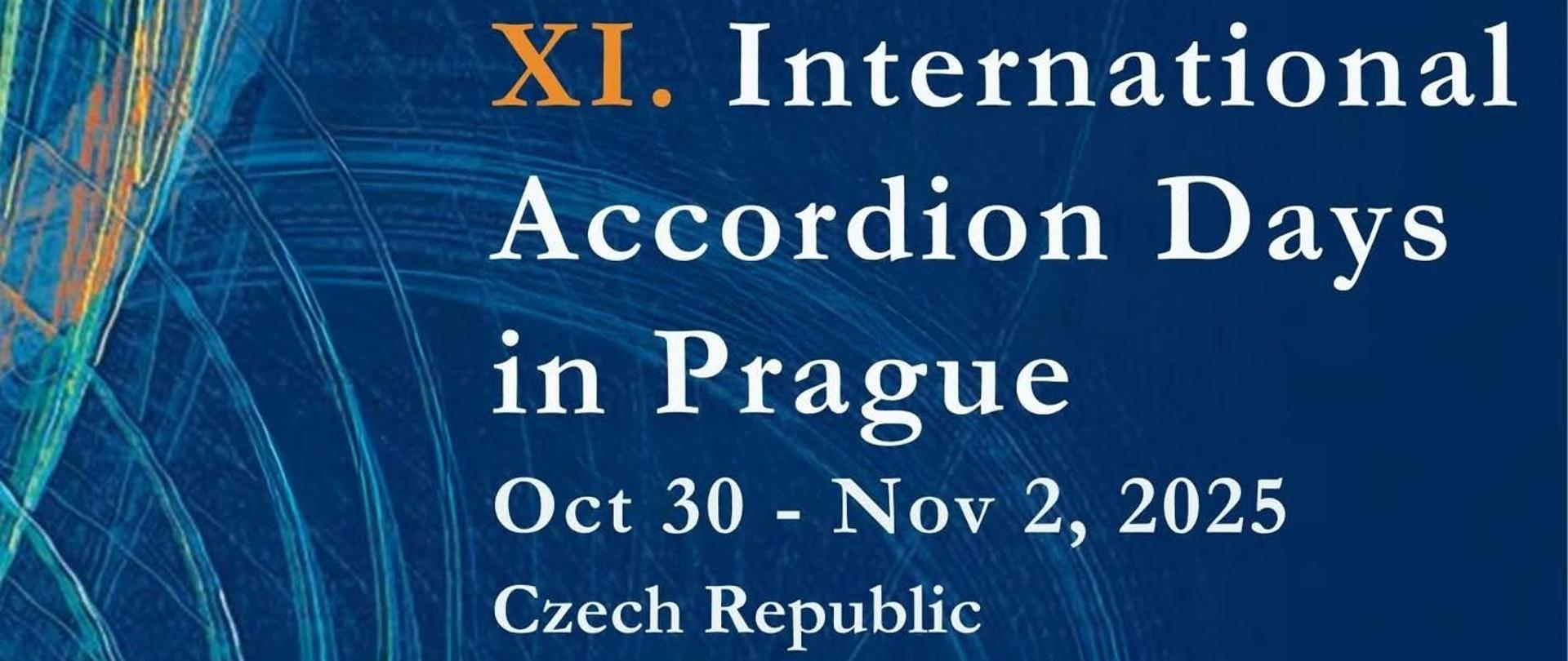 Na granatowym tle informacja o terminie konkursu