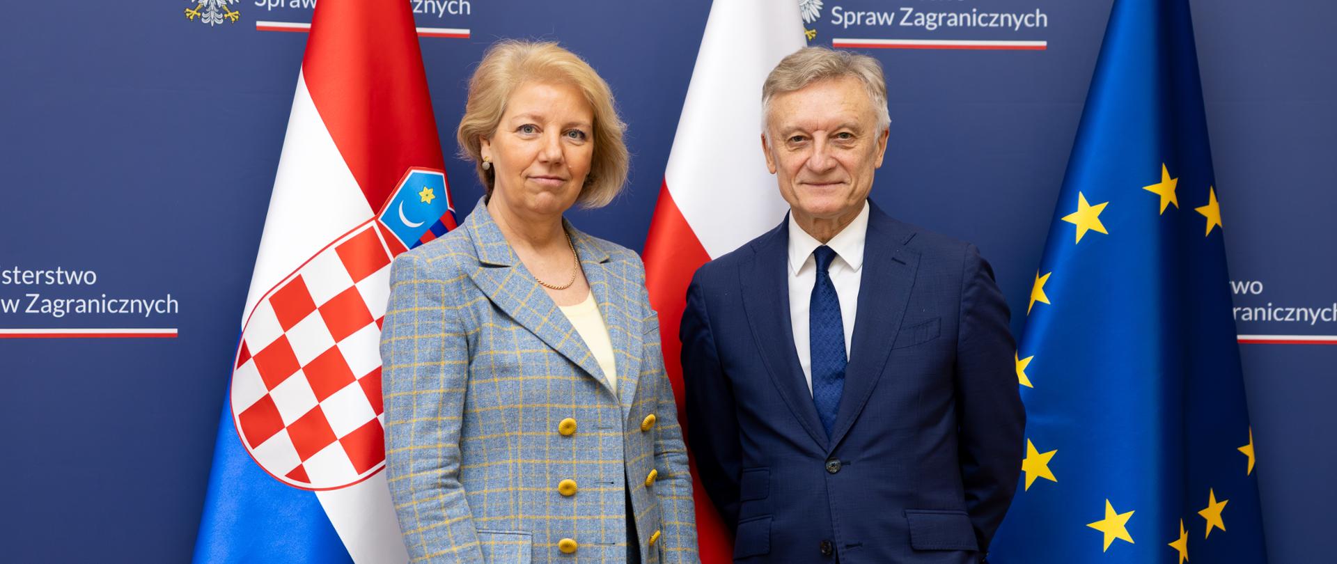 Meeting between Minister Marek Prawda and Deputy Minister of Foreign Affairs of Croatia ‍‍Andreja Metelko-Zgombić.
