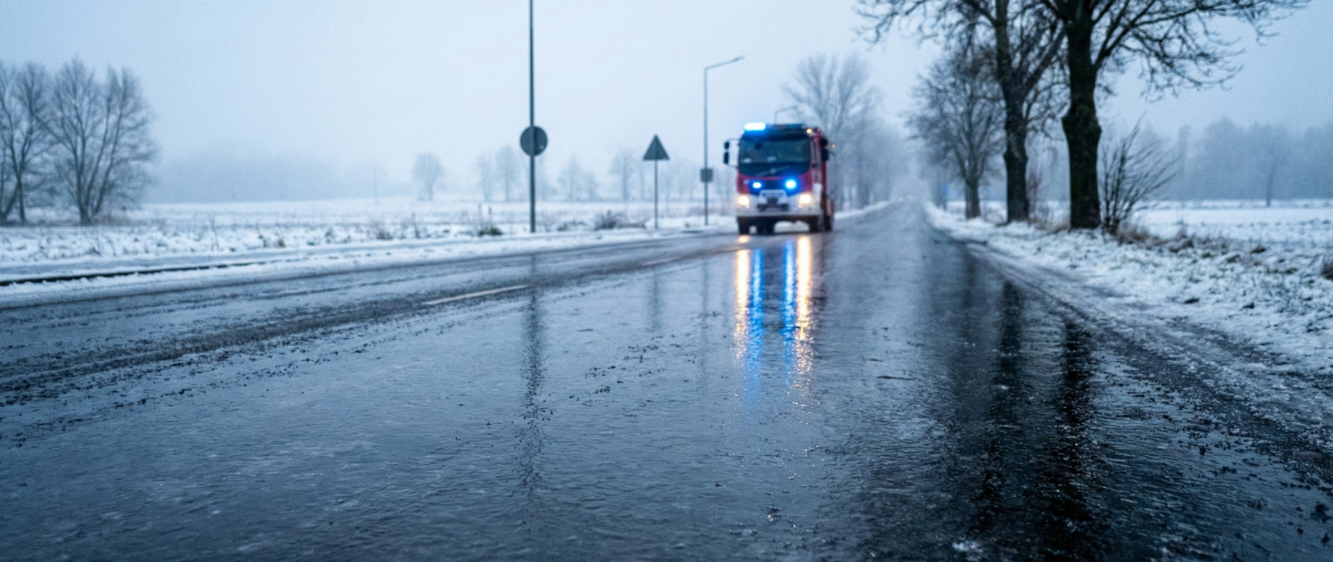 Gołoledź na drogach