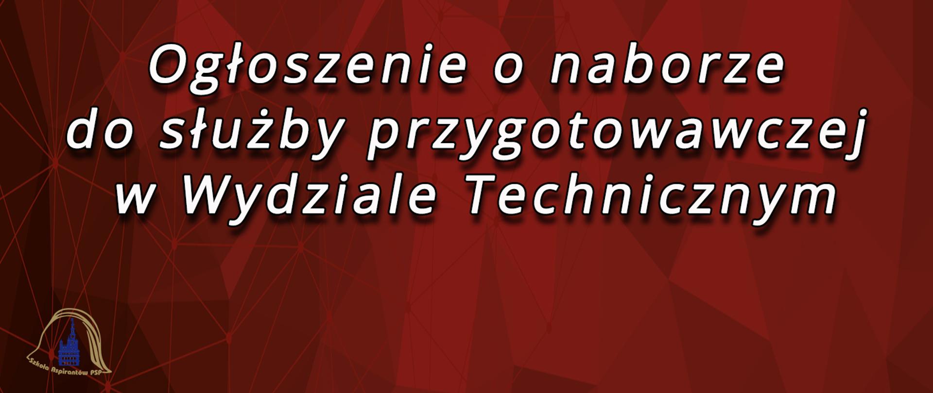 Praca w Wydziale Technicznym