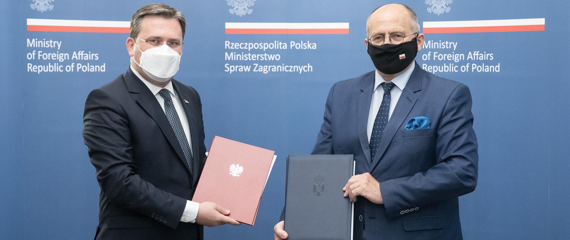 2021.06.11 Warszawa . Minister Zbigniew Rau . Wizyta minister SZ Serbia .Fot. Tymon Markowski / MSZ