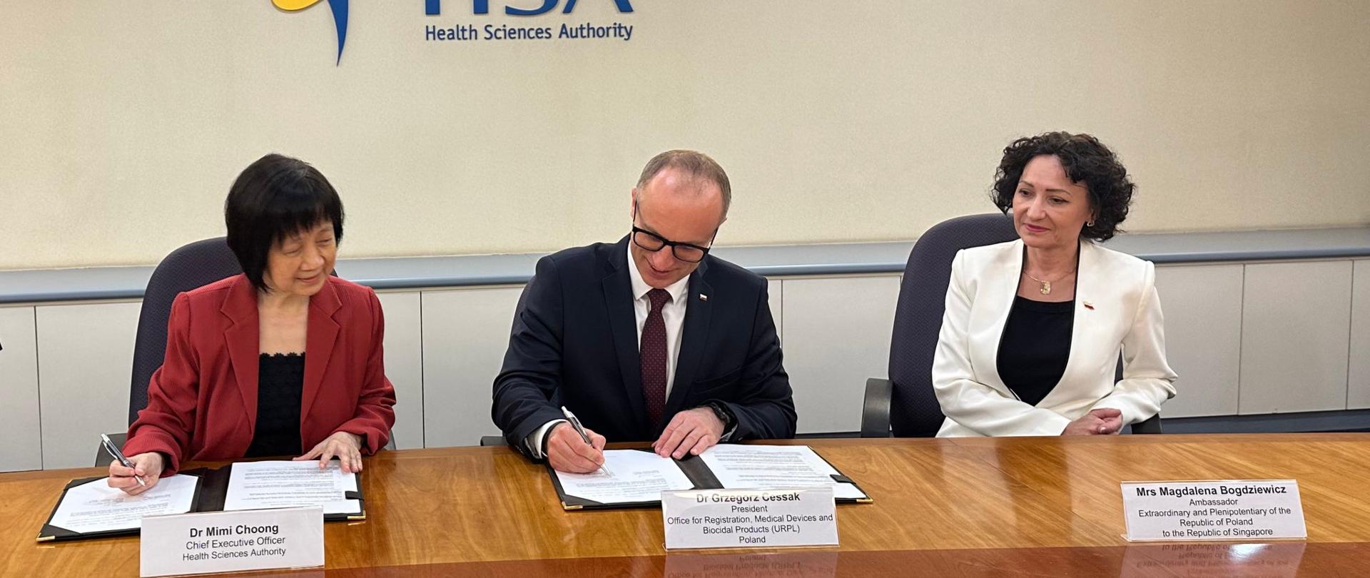 Podpisanie polsko – singapurskiego porozumienia w sprawie współpracy w obszarze medycznym