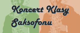 Plakat jest zaproszeniem na koncert klasy saksofonu. Posiada tło złożone z czterech tych samych obrazów saksofonisty jazzowego stojącego na wprost i grającego na saksofonie tenorowym. Każda
z ikon została pomniejszona, aby mieściły się na stronie w sposób nakładający się. Wygląda to mniej więcej, jakby strona została podzielona na cztery części.
Sylwetka muzyka widoczna jest do pasa. Obraz posiada konturowy charakter. Saksofon grającego
w nieuporządkowany sposób rozpada się. Widoczne są rozprzestrzeniające się klapy, druciane słupki
i inne mniejsze elementy, które symbolizują wydobywające się dźwięki. Wspomniane części wydobywają się również z czary głosowej.
Pierwszy obraz umieszczony jest w lewej górnej części strony i złożony jest z różnych odcieni koloru zielonego (sylwetka saksofonisty to kompozycja konturów koloru zielonego). Identycznie wyglądają pozostałe trzy obrazy. Prawa górna ikona posiada kolor pomarańczowy, prawa dolna – żółty, zaś lewa dolna – niebieski.
Na tle w górnej części plakatu stylizowaną czcionką dużego rozmiaru napisany jest jego tytuł: „Koncert Klasy Saksofonu”. Czcionka koloru czarnego z obramowaniem koloru biało-niebieskiego.
W środku, czcionką koloru czarnego znajduje się wypunktowany opis dotyczący osób występujących: „Wystąpią: punkt pierwszy – Uczniowie klasy magistra Michała Gasztycha; punkt drugi – Uczniowie klasy magistra Wiesława Orłowskiego; Akompaniament: magister Olena Ostrolutska.
W dolnej części podano datę (6.06.2023 r.), godzinę (17:00) i miejsce (Aula im. Aleksandry Umiastowskiej). Czcionka koloru czarnego.
Na samym dole, w prawym dolnym rogu znajduje się czarne logo Państwowej Szkoły Muzycznej I i II st. im. Oskara Kolberga w Szczecinku (ikona przypominająca klawiaturę fortepianu z umiejscowioną pod nią pełną nazwą szkoły).
