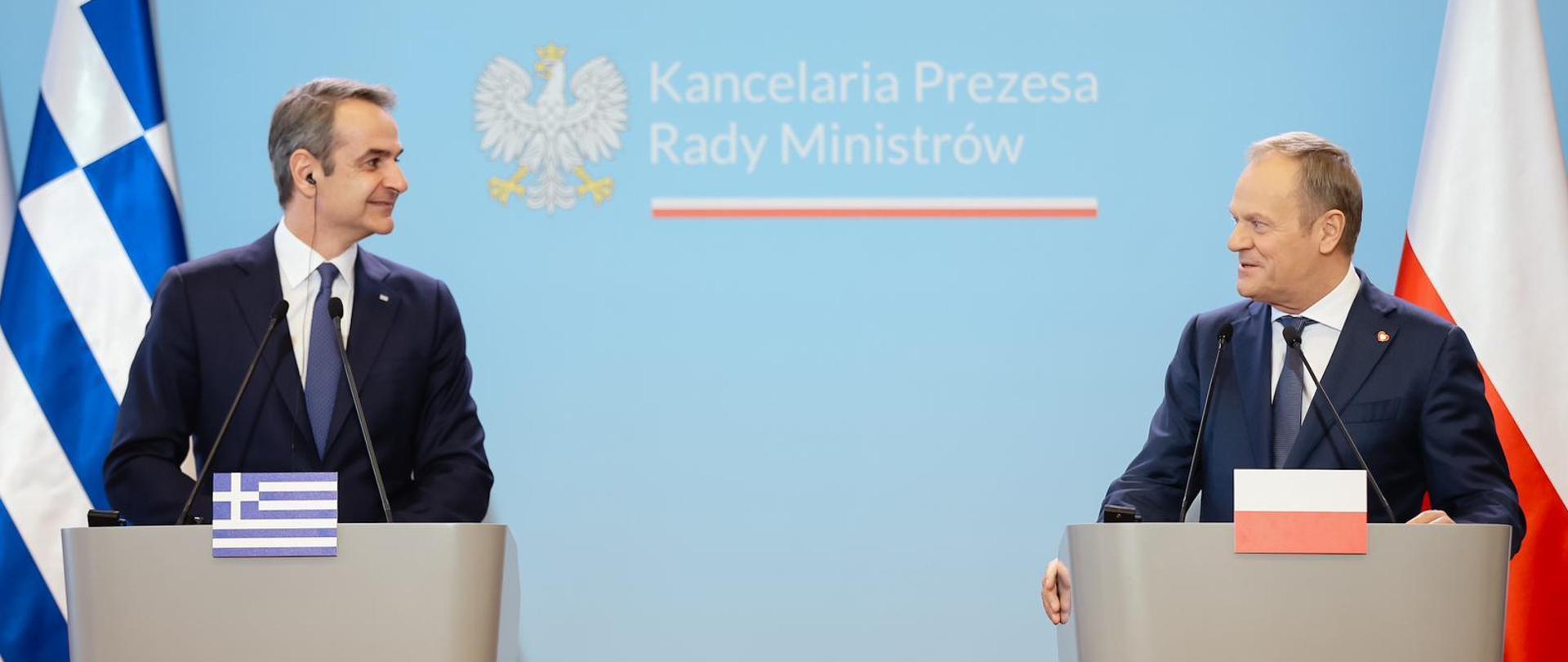 Spotkanie Premiera Donalda Tuska z Premierem Grecji Kyriakosem Mitsotakisem.