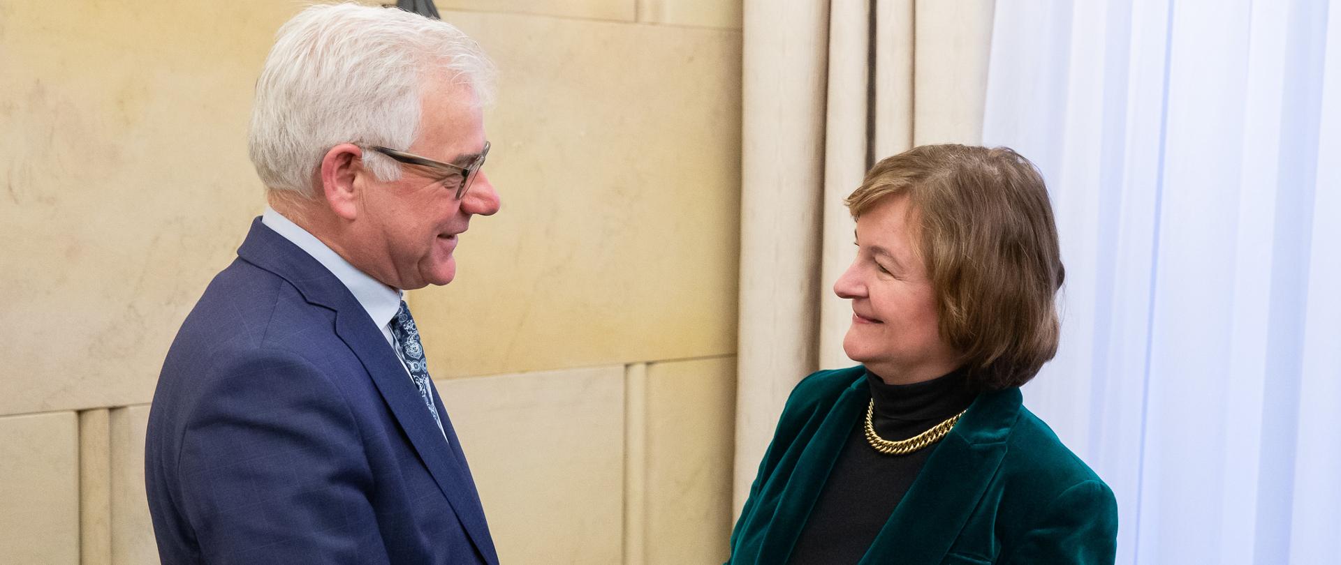 Minister Jacek Czaputowicz meets with French Minister of European Affairs Nathalie Loiseau