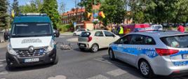 Inspektorzy byli pierwszą służbą na miejscu zdarzenia i pierwsi też udzielili pomocy potrąconej na rondzie rowerzystce