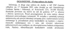 Podstawowe informacje dotyczące drugiego etapu naboru do służby w Komendzie Powiatowej Państwowej Straży Pożarnej w Ostródzie