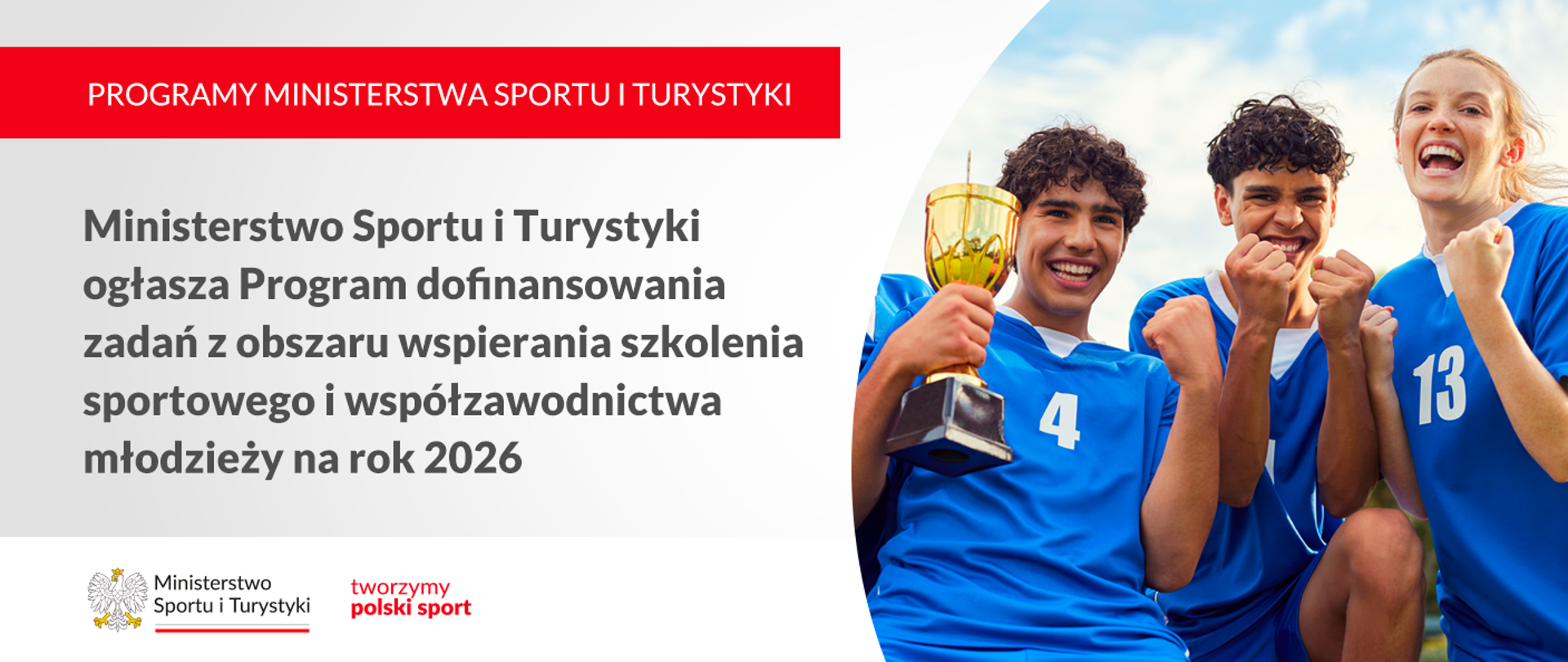 Program dofinansowania zadań z obszaru wspierania szkolenia sportowego i współzawodnictwa młodzieży na rok 2026
