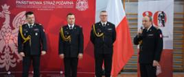 Śląski Komendant Wojewódzki PSP nadbryg. Jacek Kleszczewski, mł. bryg. Arkadiusz Krzemiński któremu powierzono z dniem 26 lutego 2022 roku obowiązki Zastępcy Śląskiego Komendanta Wojewódzkiego PSP, Zastępca Śląskiego Komendanta Wojewódzkiego PSP st. bryg. Mirosław Synowiec, oraz Zastępca Śląskiego Komendanta Wojewódzkiego PSP st. bryg. Bogdan Jędrocha. 