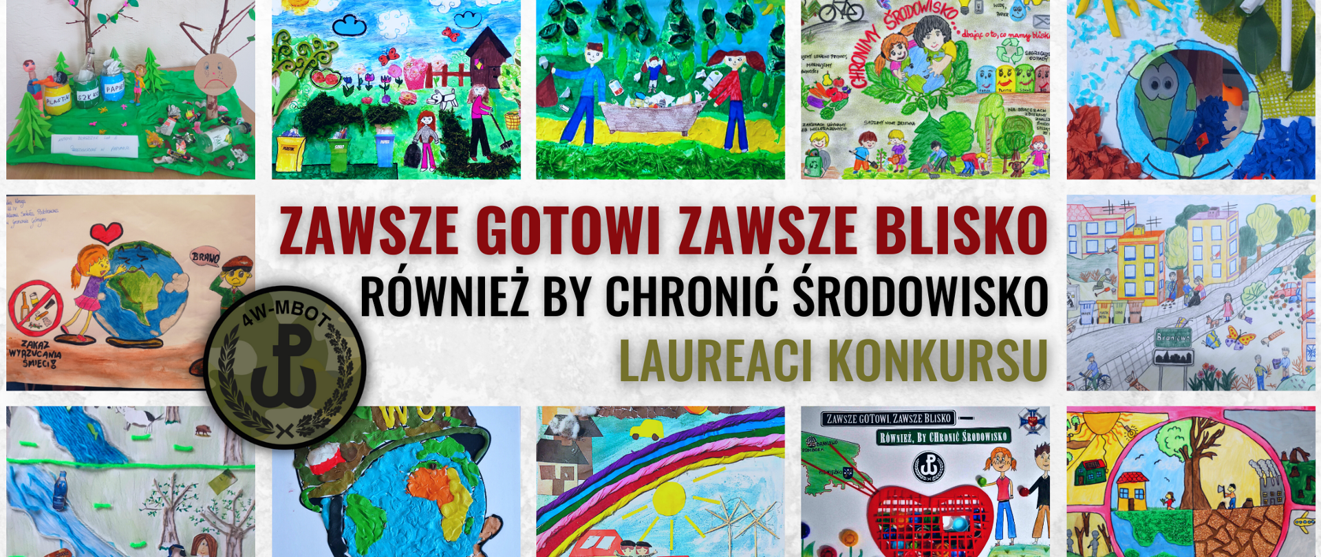 plakat z rysunkami dzieci