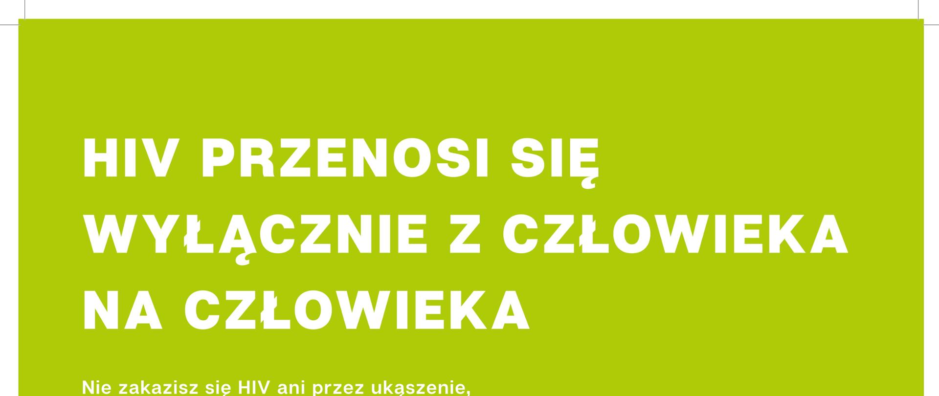 Grafika komara na plakacie informacyjnym do działań informacyjnych "Czy wiesz, że?" dot. Kampanii HIV AIDS