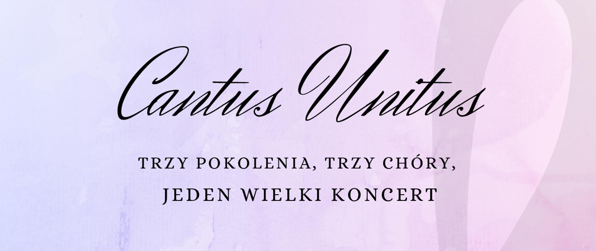 Plakat w kolorze pastelowym z czarnym napisami, informujący o koncercie chórów w Sycowie