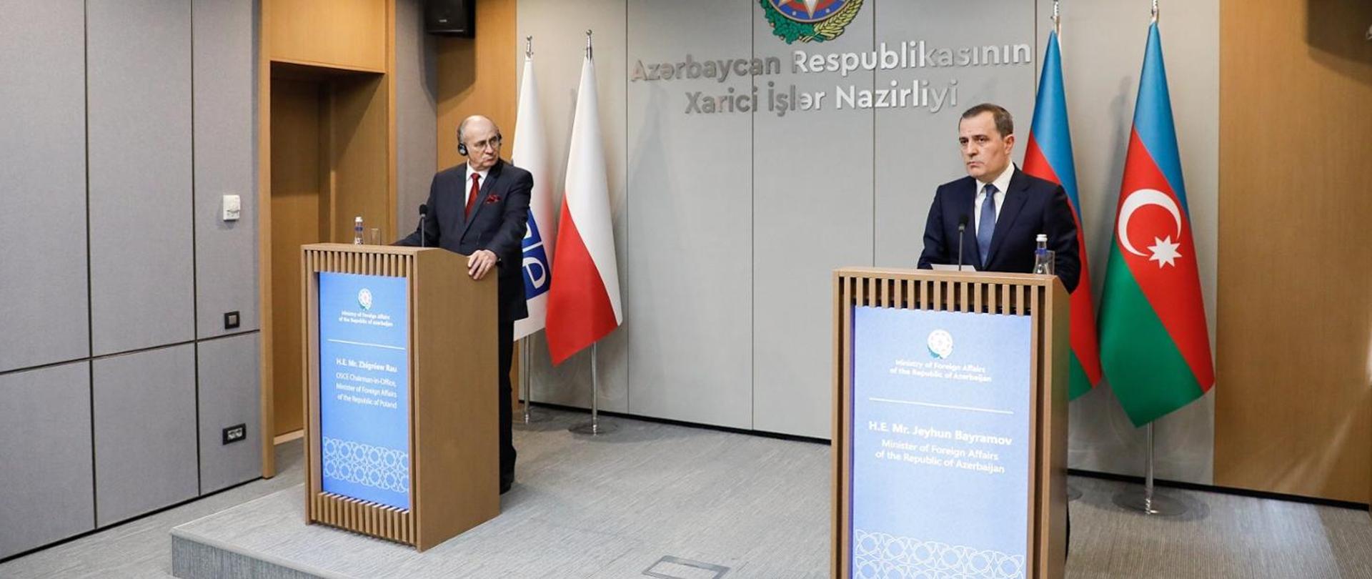 Konferencja prasowa MSZ Polski i Azerbejdżanu