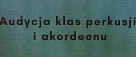 Audycja klas perkusji i akordeonu