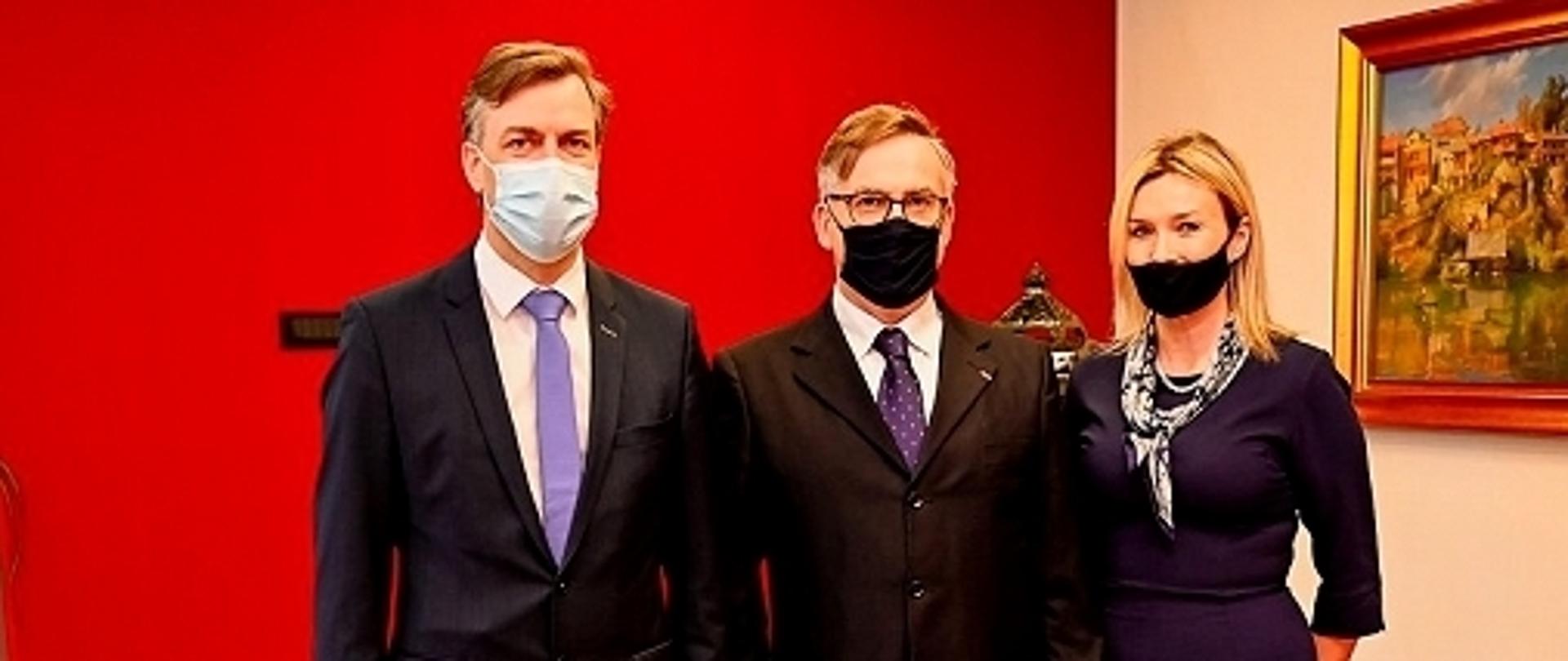 Joanna Olendzka Krzysztof Olendzki i Burmistrz Gregor Macedoni