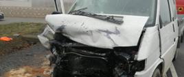 Wypadek dwóch samochodów w Kraszewie