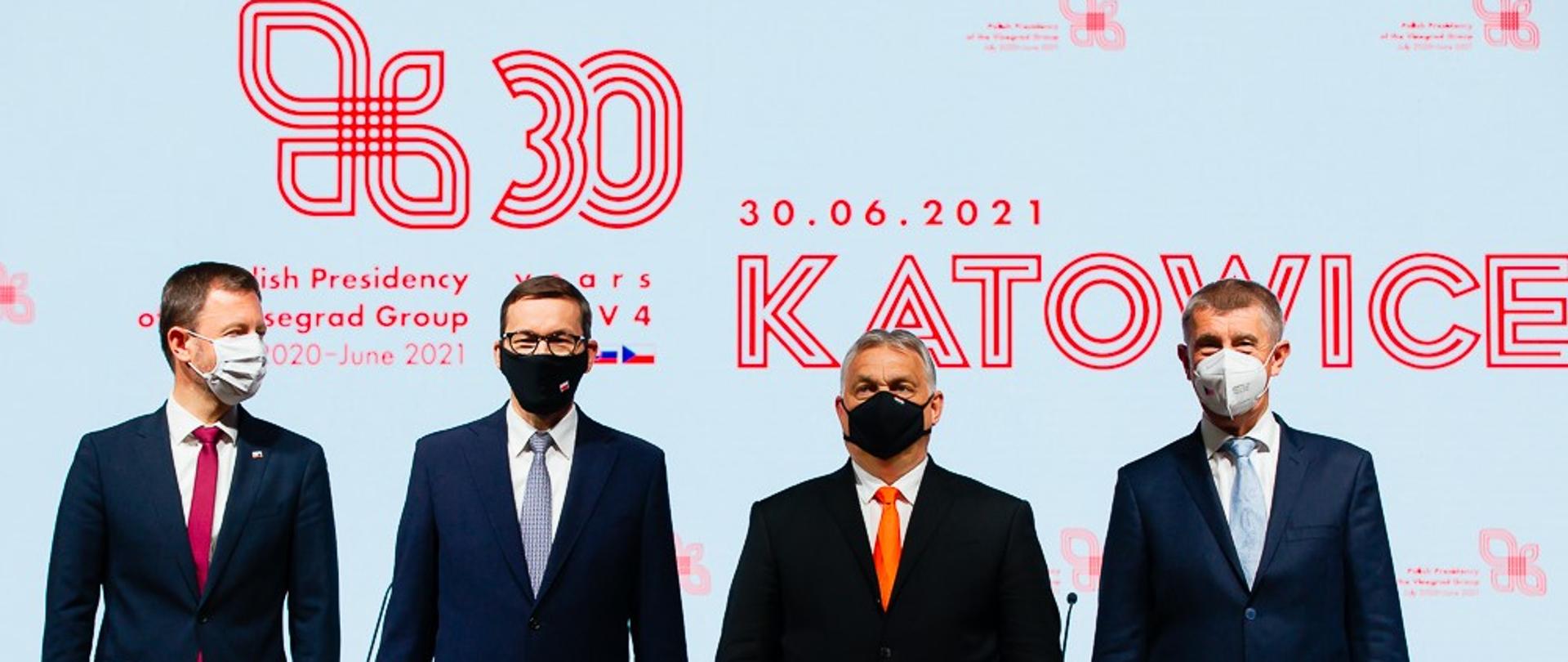 Wspólne zdjęcie premierów Grupy Wyszehradzkiej.