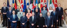 Europejscy liderzy, przewodnicząca KE, sekretarz generalny NATO, Prezydent Ukrainy, Premier Kanady