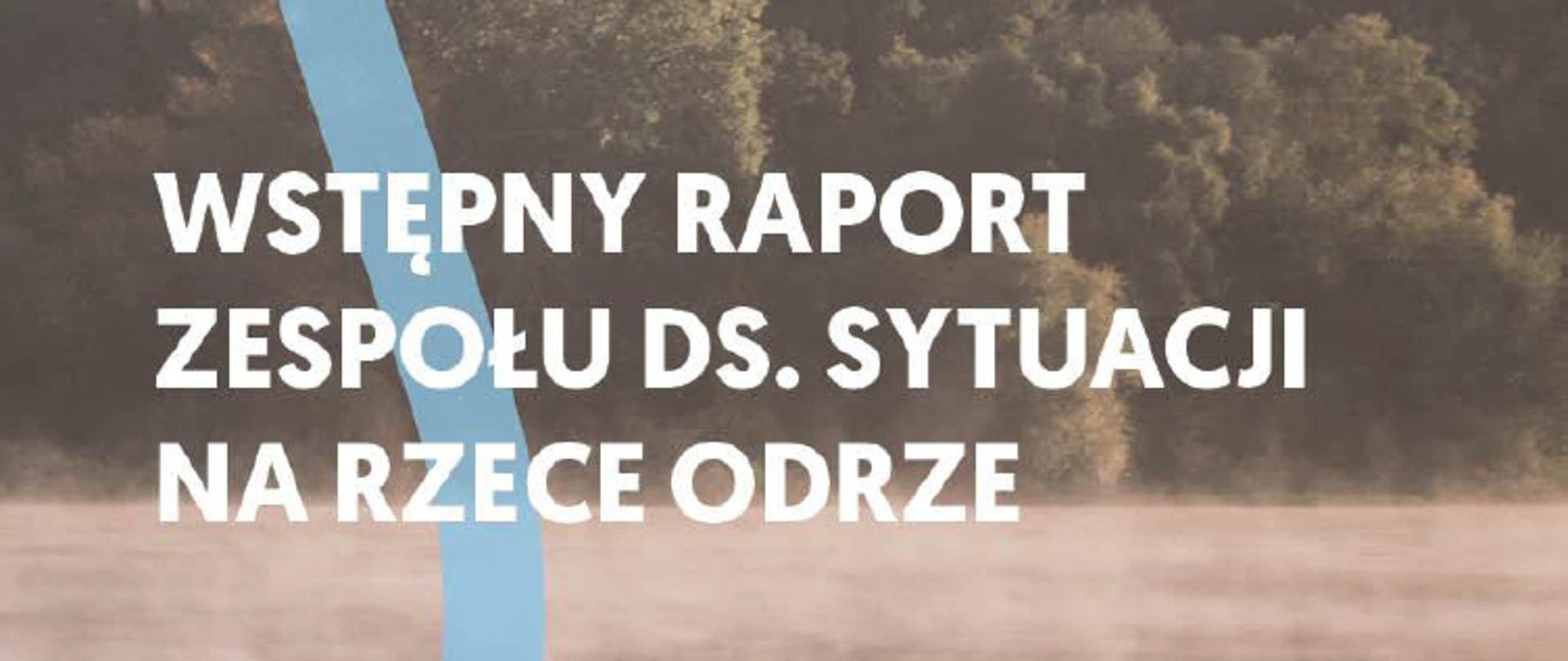 Wstępny raport zespołu ds. sytuacji na rzece Odrze