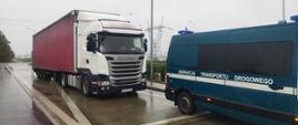 Miejsce zatrzymania do kontroli macedońskiej ciężarówki przez patrol lubuskiej Inspekcji Transportu Drogowego.