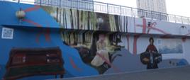 „Utracone/Odzyskane. Z kolekcji warszawskich” – niezwykły mural przy wejściu do Metra Centrum w Warszawie, fot. Danuta Matloch