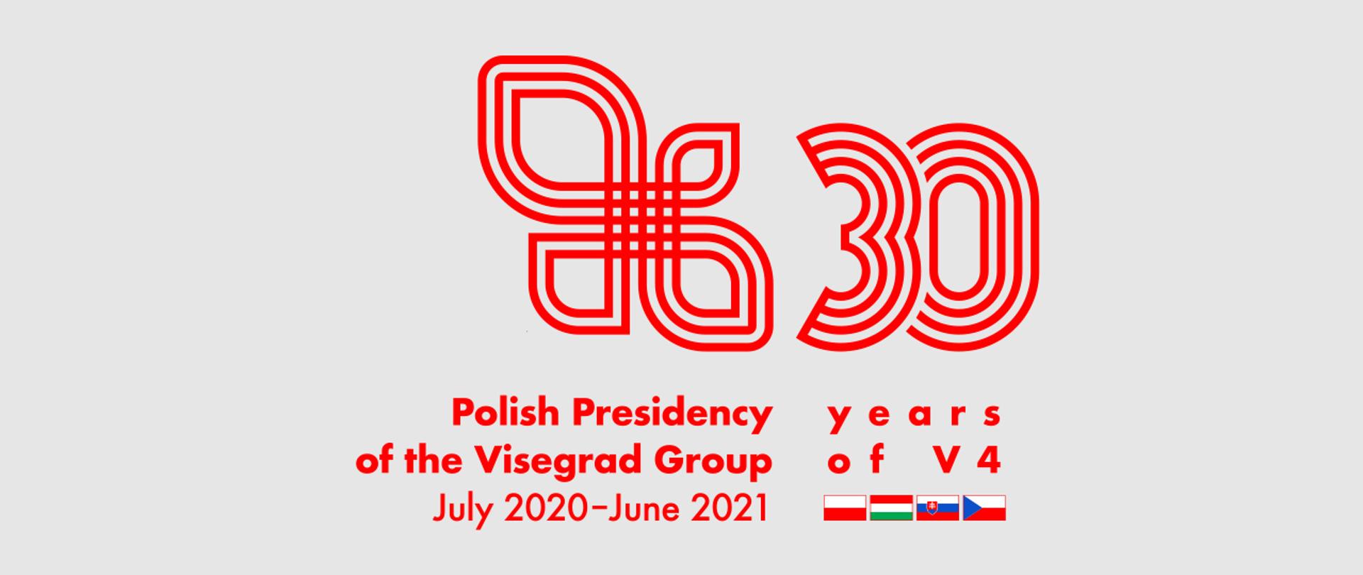 Polska prezydencja w V4 ; 30-lecie V4 - Logo 