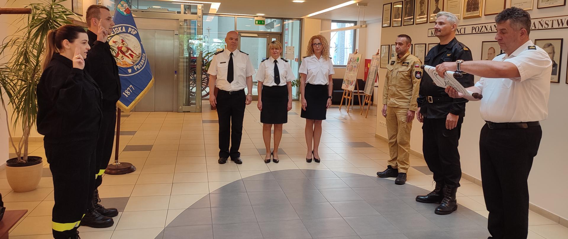 Ślubowanie nowo przyjętych strażaków