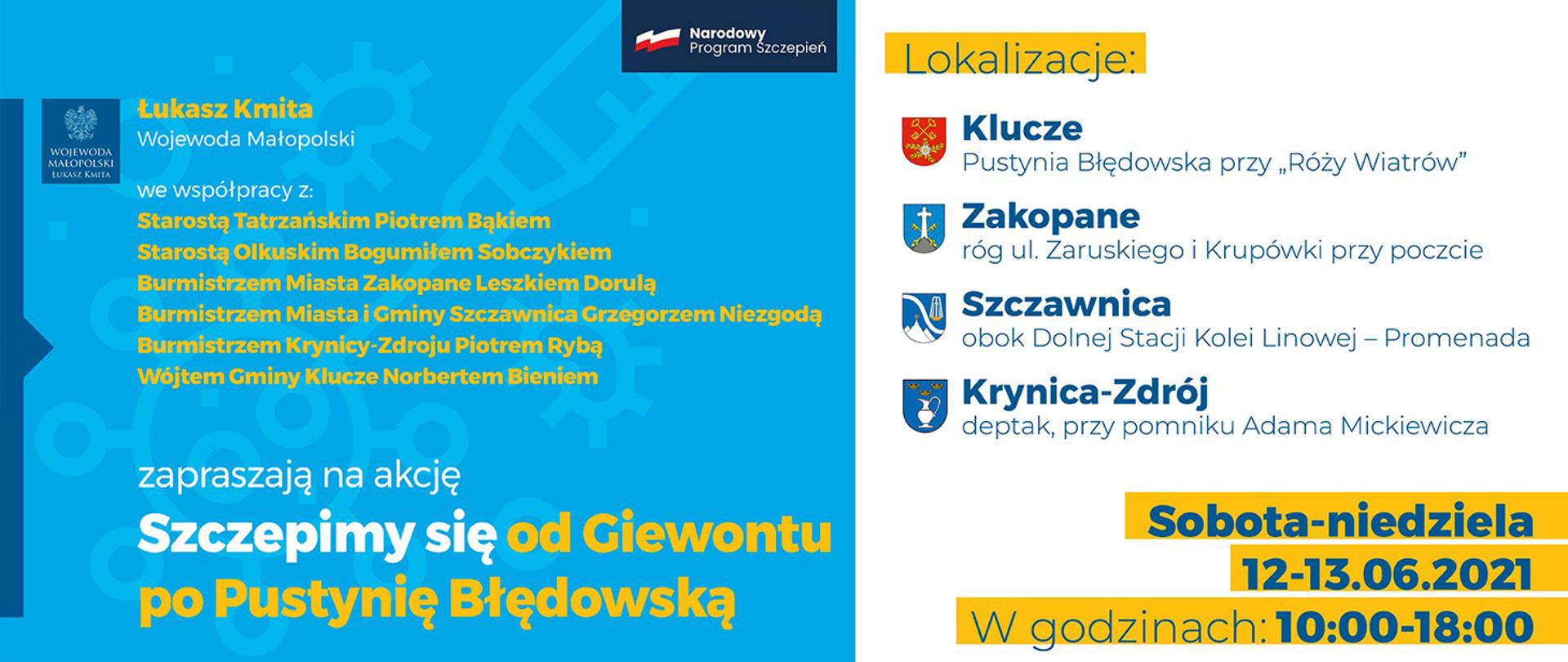 Szczepimy się od Giewontu po Pustynię Błędowską