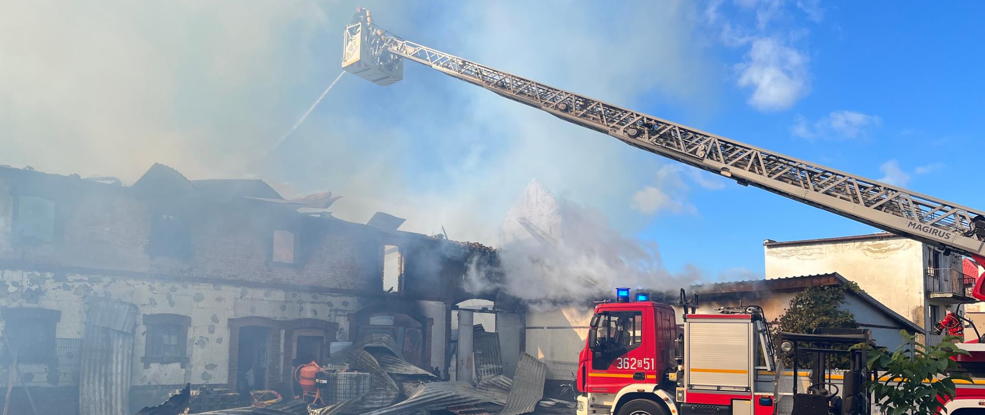 Pożar budynku gospodarczego w miejscowości Koskowice
