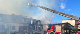 Pożar budynku gospodarczego w miejscowości Koskowice - Panorama