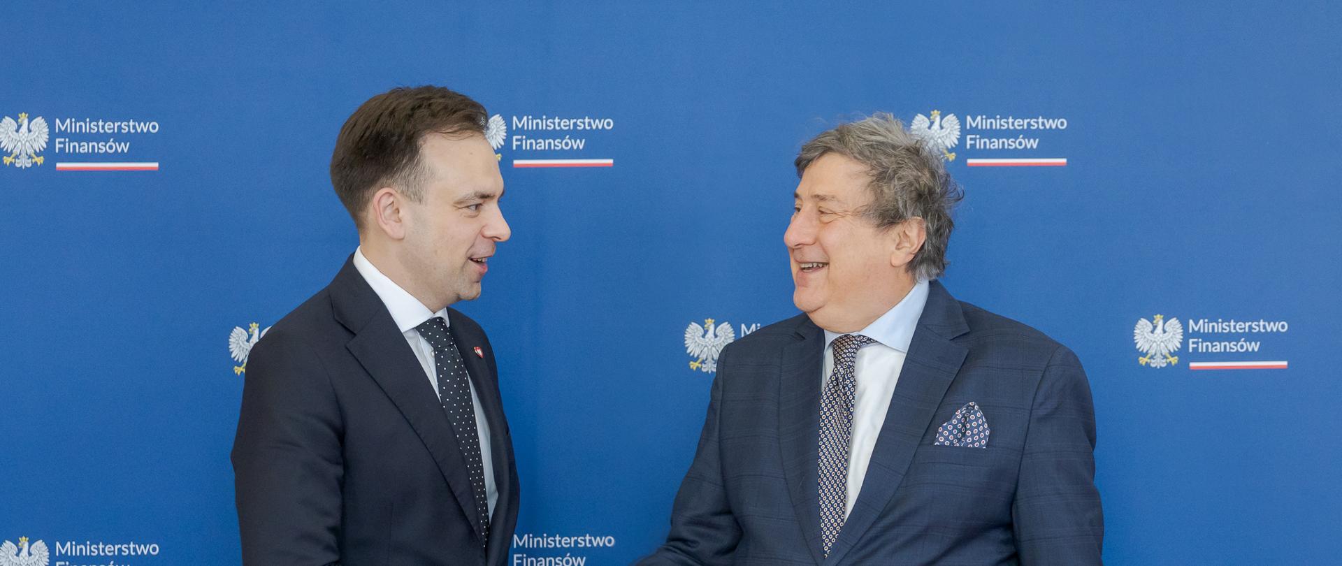 Spotkanie ministra gospodarki i finansów, Andrzeja Domańskiego z gubernatorem Banku Rozwoju Rady Europy, Carlo Monticellim.