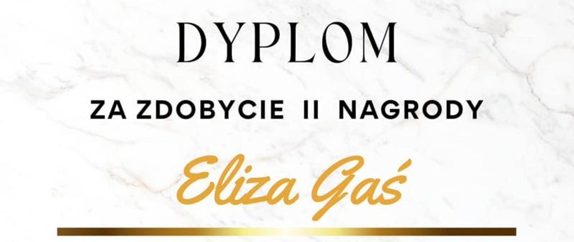 Eliza Gaś - dyplom