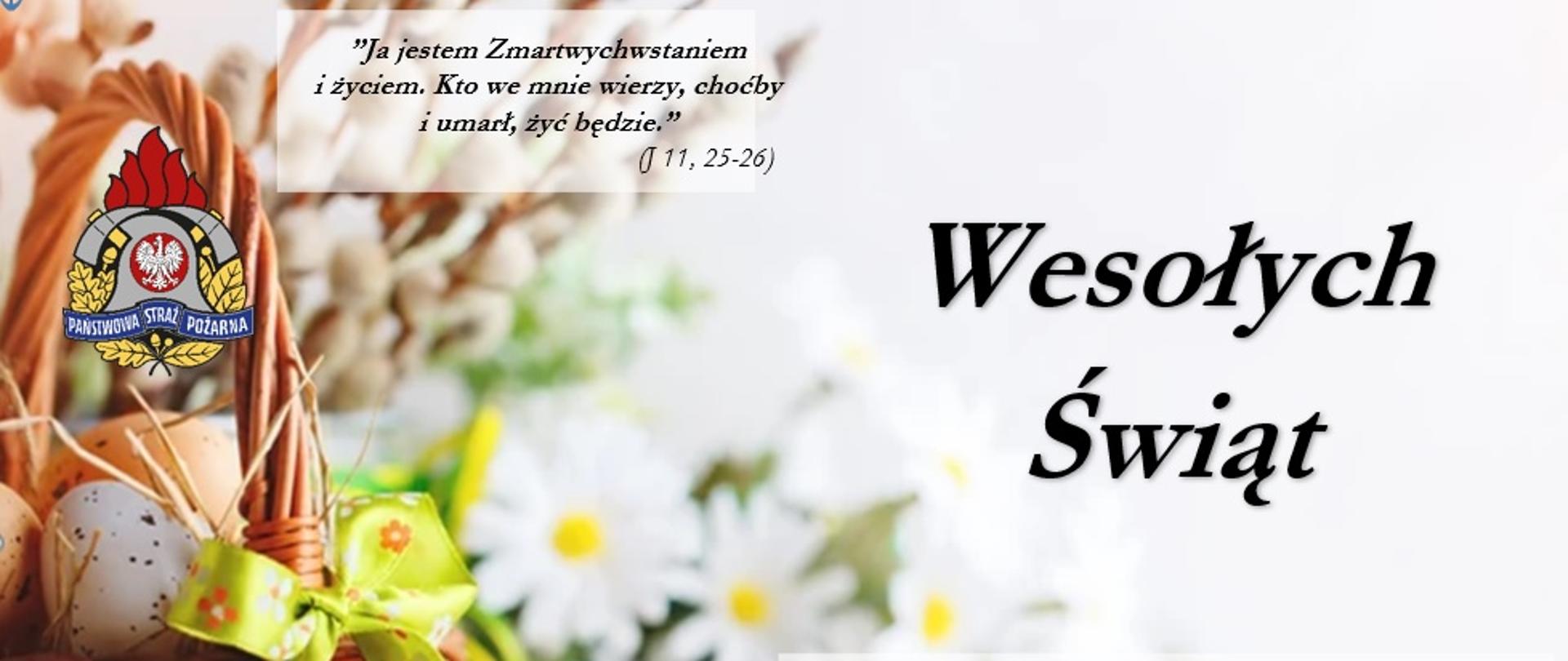 Na zdjęciu koszyczek z jajkami