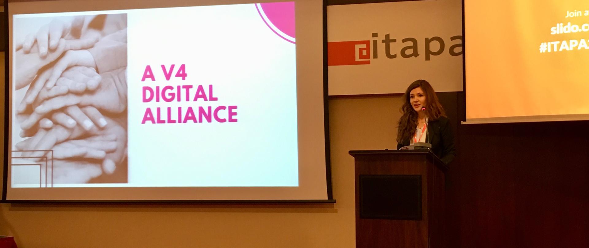 13 listopada br. Wanda Buk, podsekretarz stanu w Ministerstwie Cyfryzacji, wzięła udział w Międzynarodowy, Kongresie ITAPA organizowanym co roku w Bratysławie. Minister Buk zaprezentowała propozycję współpracy państw V4 w ramach gospodarki opartej na danych oraz toczących się negocjacji wieloletnich ram finansowych.