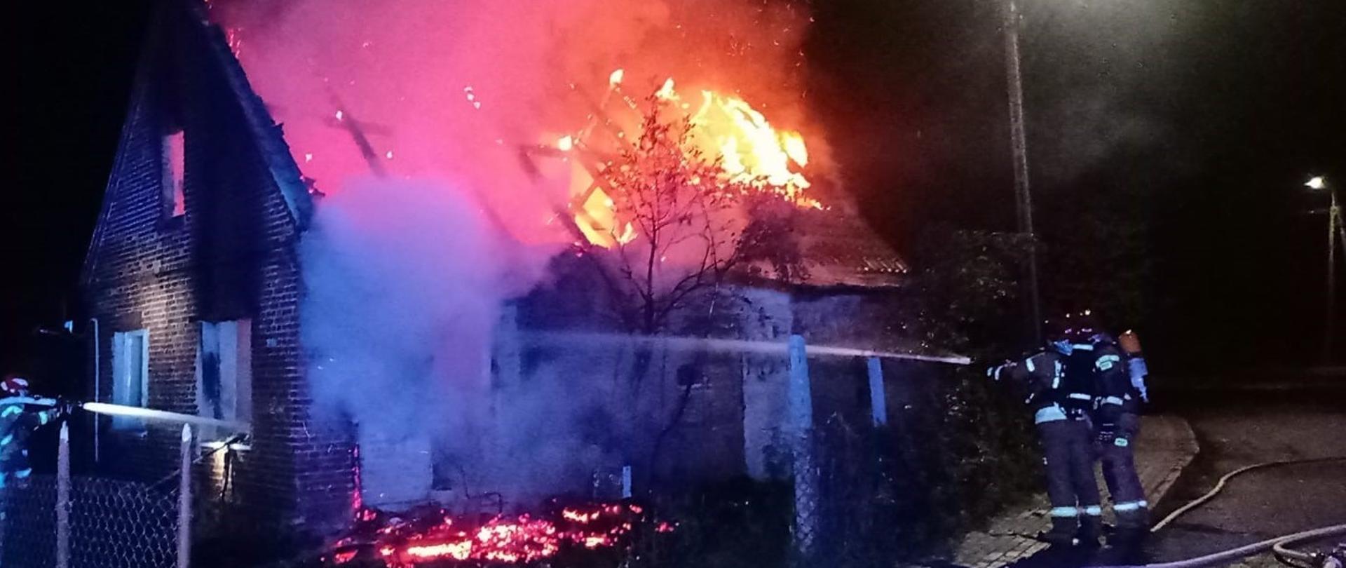 Pożar domu w miejscowości Wierzbowo