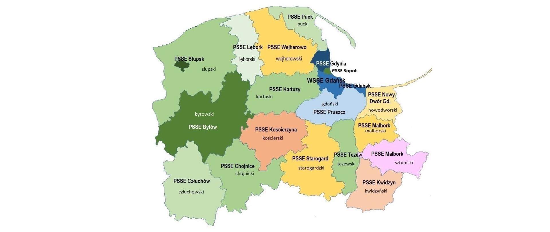 Zasięg terytorialny WSSE