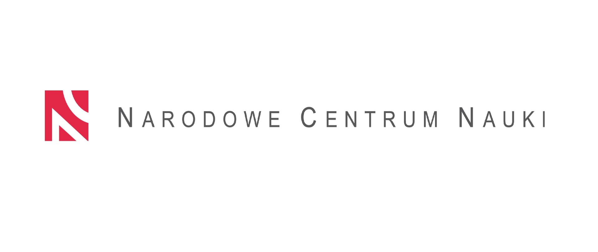 Logo - na białym tle napis Narodowe Centrum Nauki.