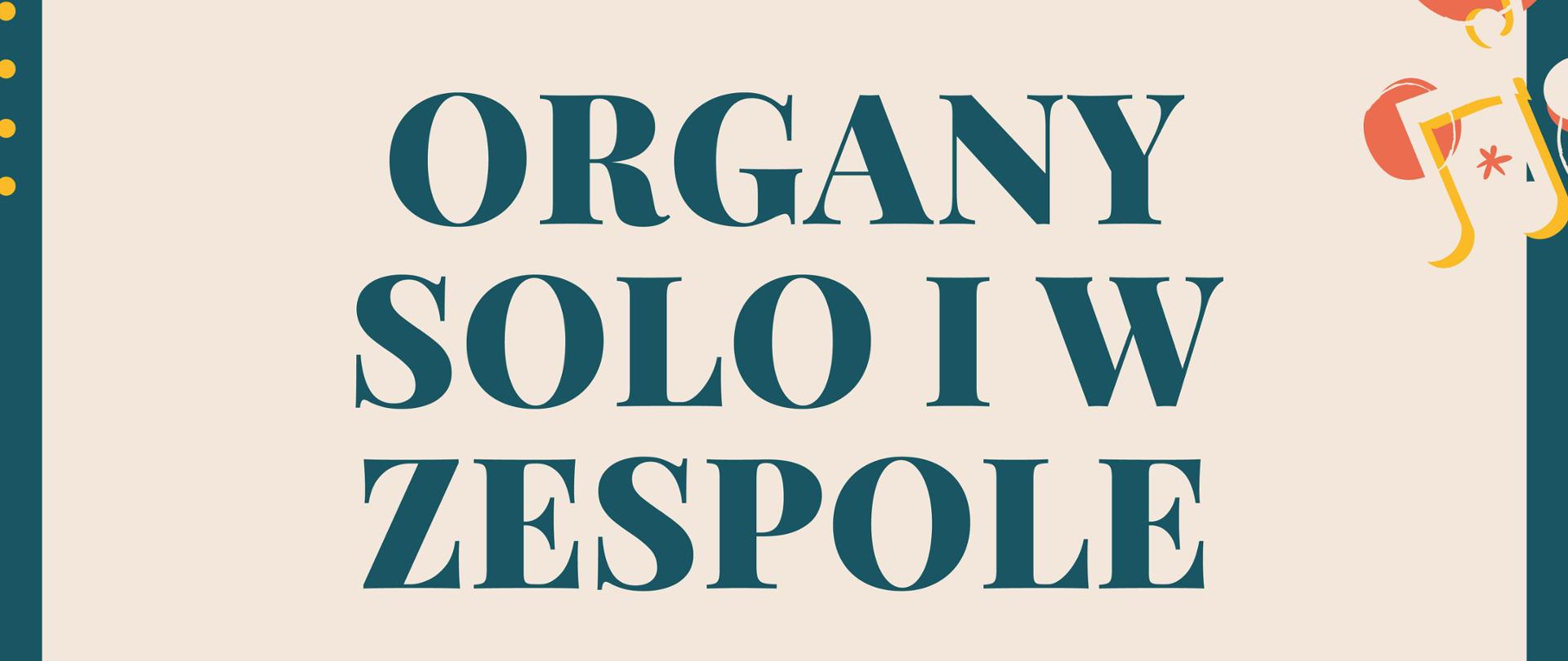 w lewym dolnym oraz prawym górnym rogu kolorowy klucz wiolinowy oraz nuty, wokół granatowa ramka