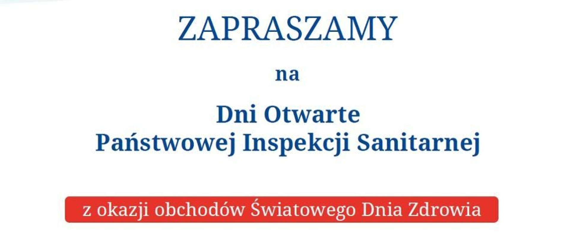 Zaproszenie na Dni Otwarte Państwowej Inspekcji Sanitarnej