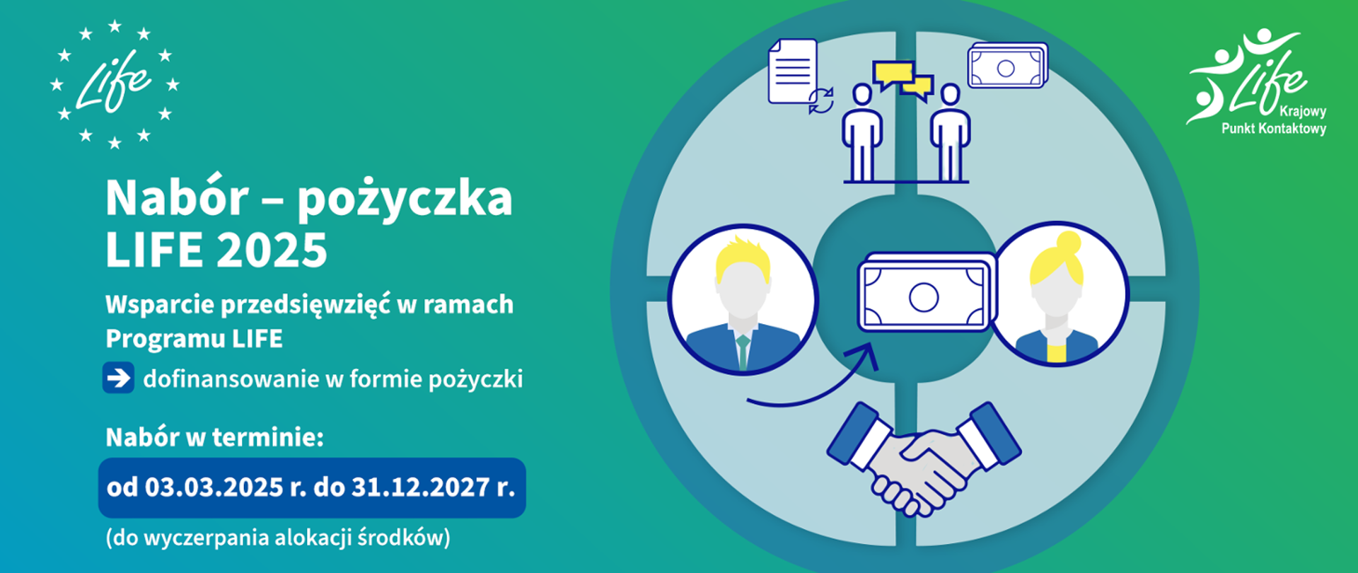 Grafika ilustracyjna do naboru Pożyczka LIFE