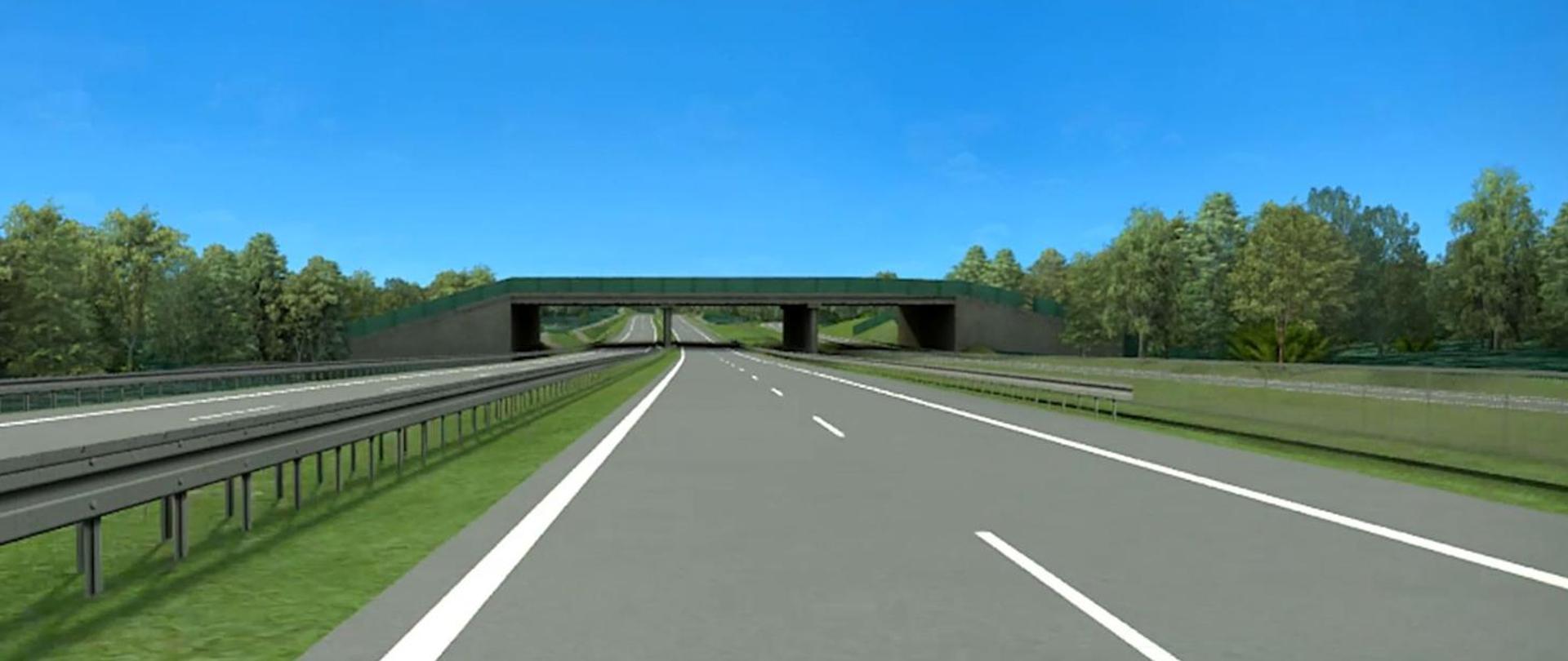 Wizualizacja komputerowa odcinka drogi