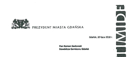 Pismo prezydenta Adamowicza