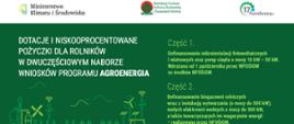 Dotacje i niskooprocentowane pożyczki dostępne dla rolników w nowym dwuczęściowym naborze wniosków programu „Agroenergia”